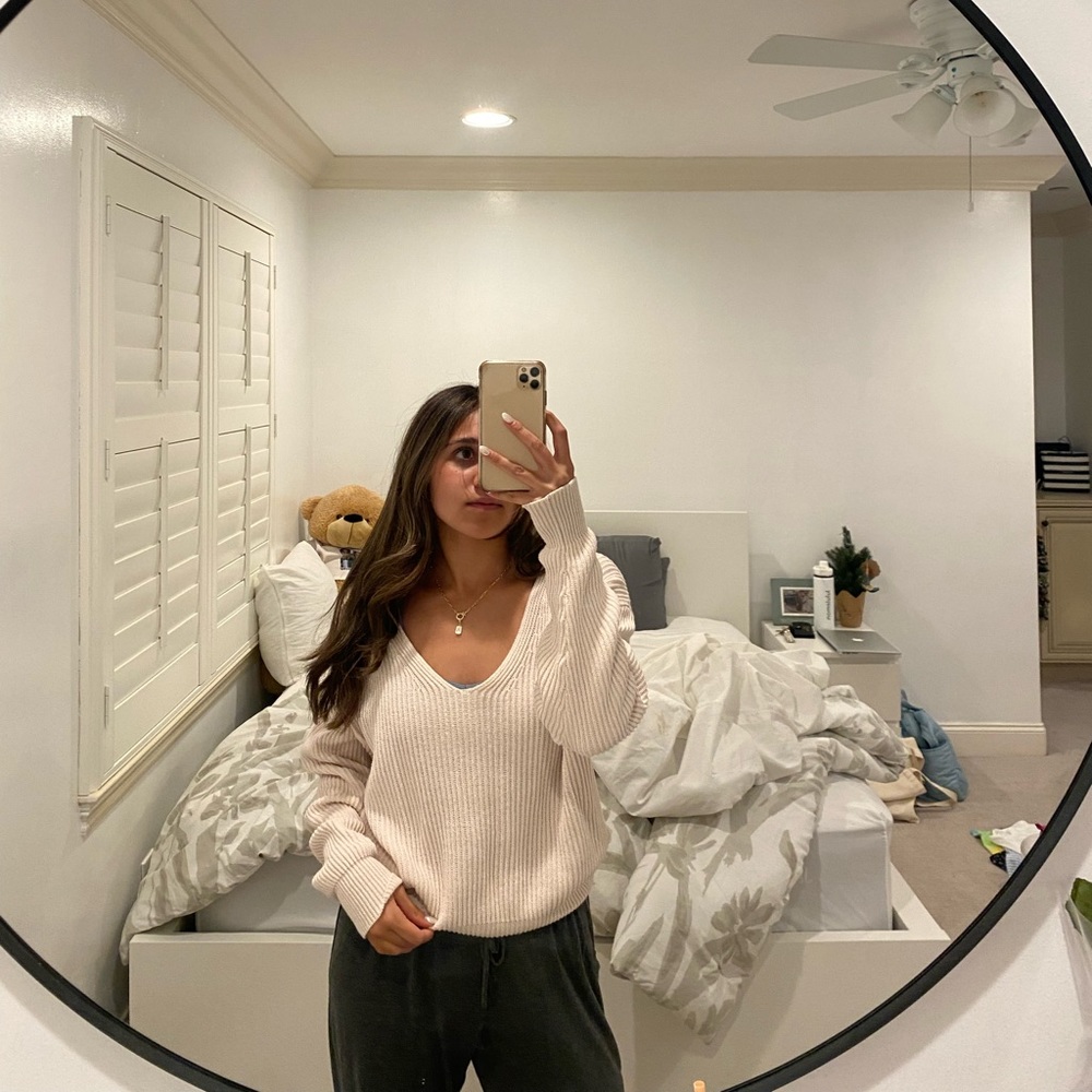 Cream knit sweater from pacsun